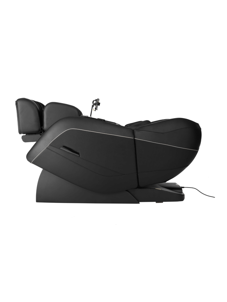 TRU Majestic 4D massage chair in black, featuring ergonomic design and zero gravity position.