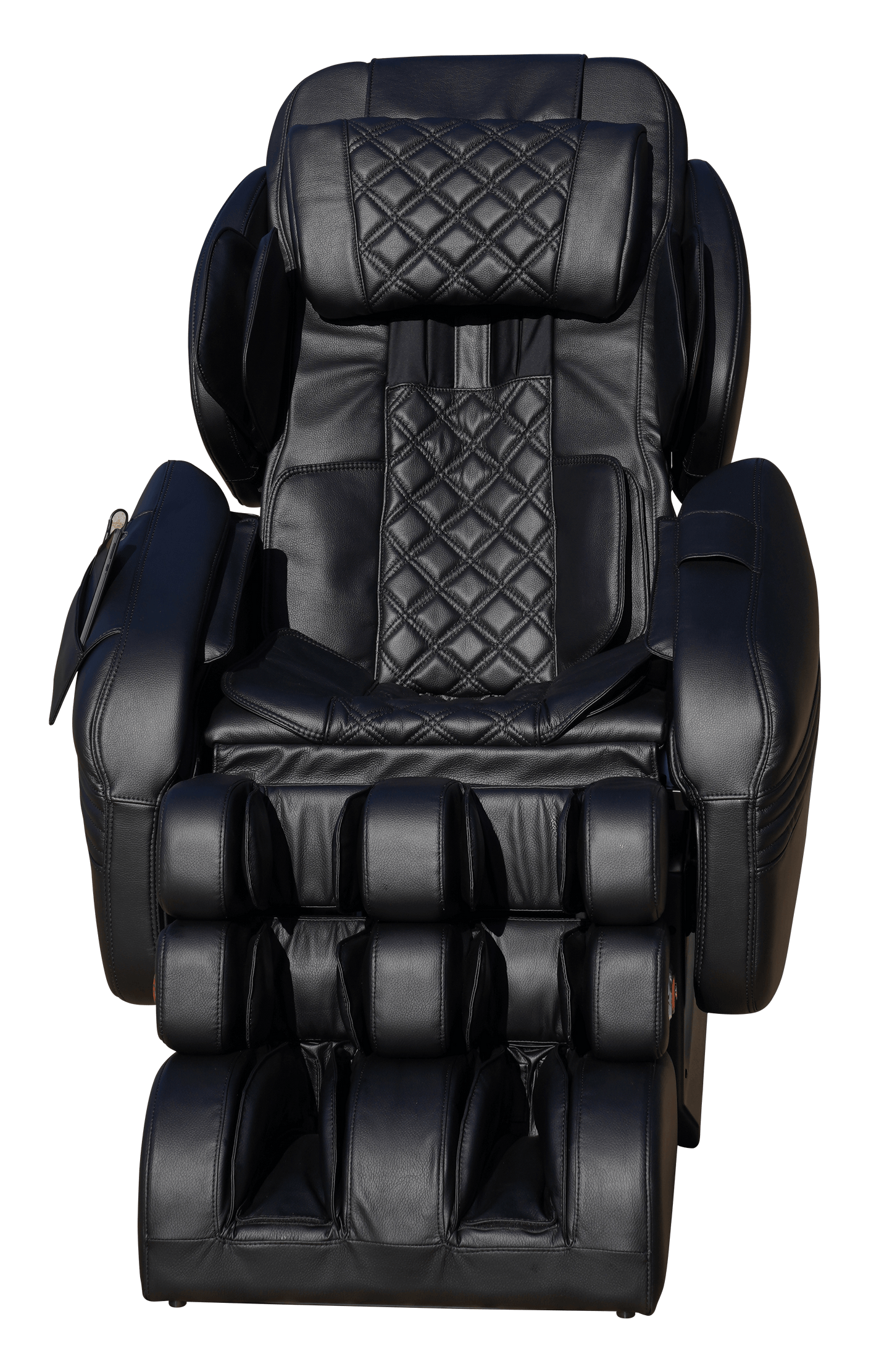 Luraco Model 3 Hybrid-SL massage chair featuring premium black leather and advanced SL-Track technology.