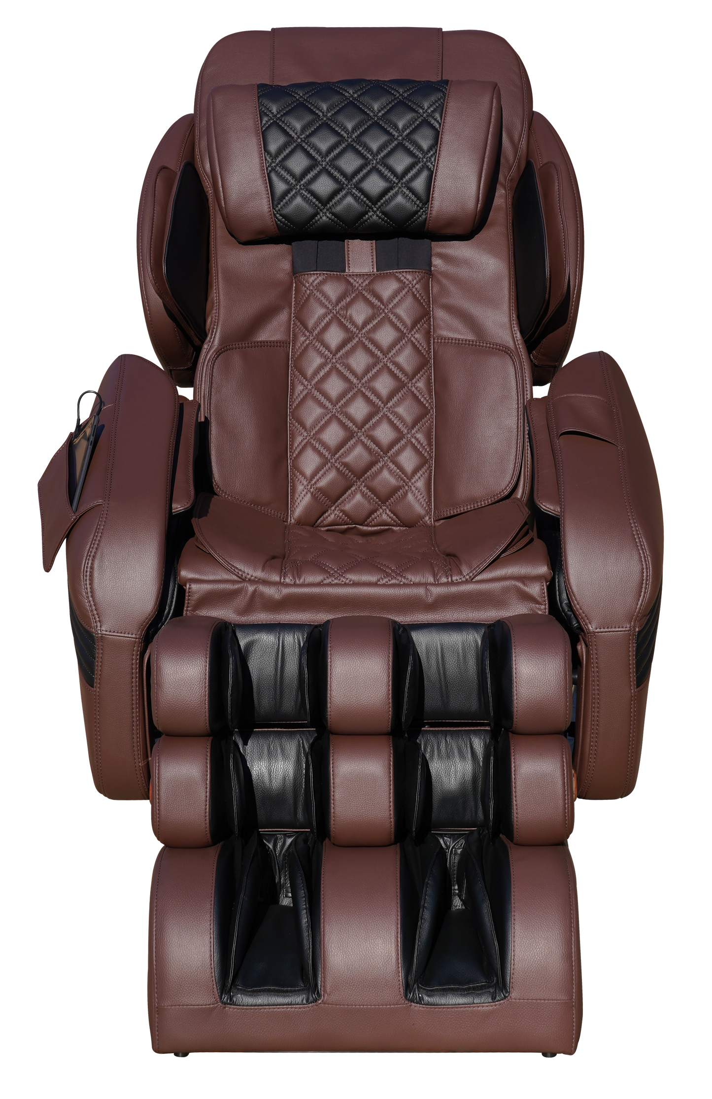 Luraco Model 3 Hybrid-SL massage chair in rich brown color showcasing 3D SL-Track design for full-body relief.