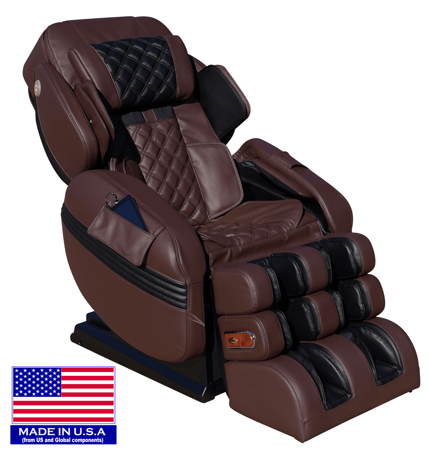 Luraco Model 3 Hybrid-SL massage chair, featuring patented SL-Track and 3D technology, made in the USA.