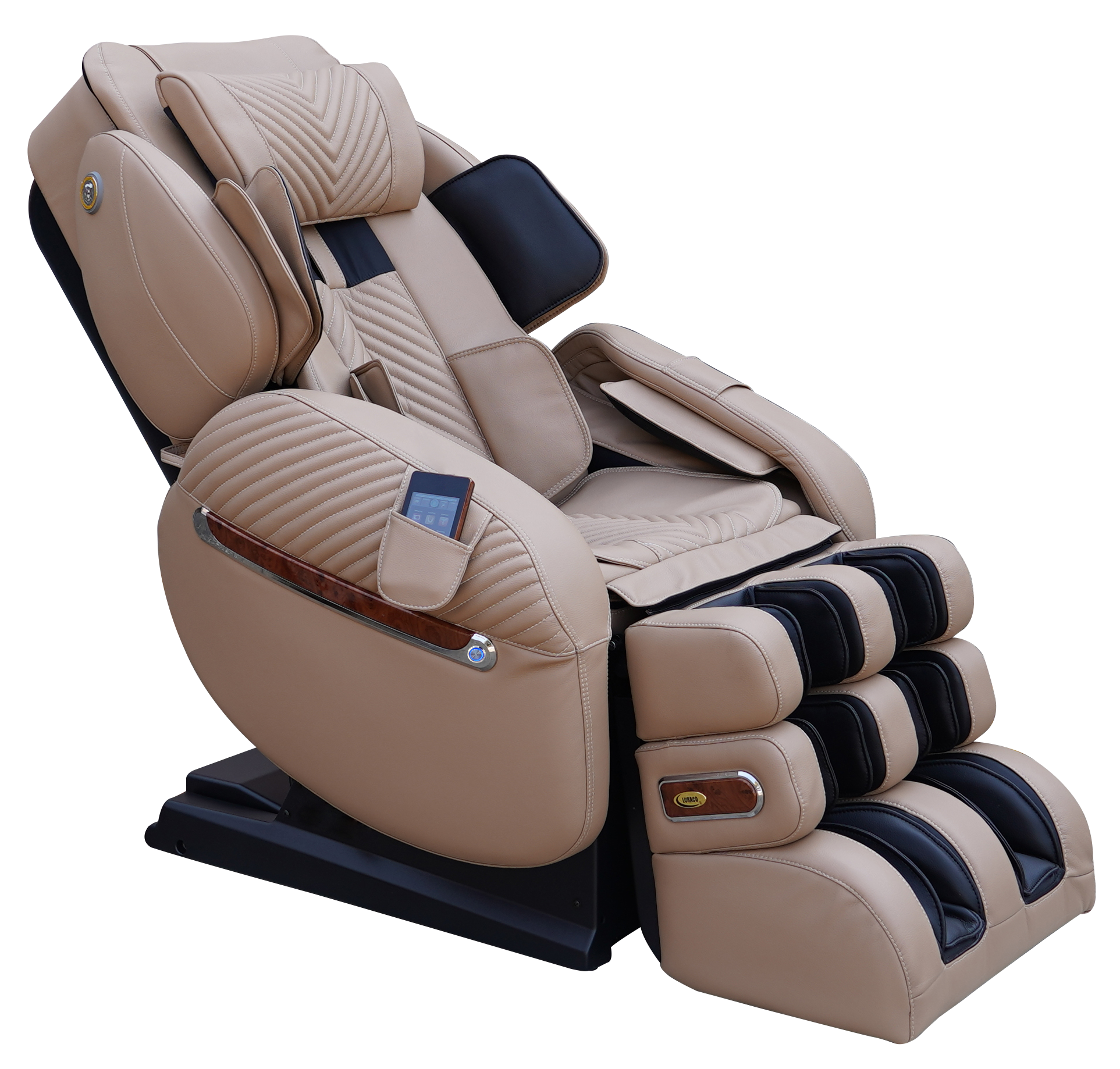 Luraco iRobotics 9 Max Plus 3D massage chair with patented features and easy-entry armrests.