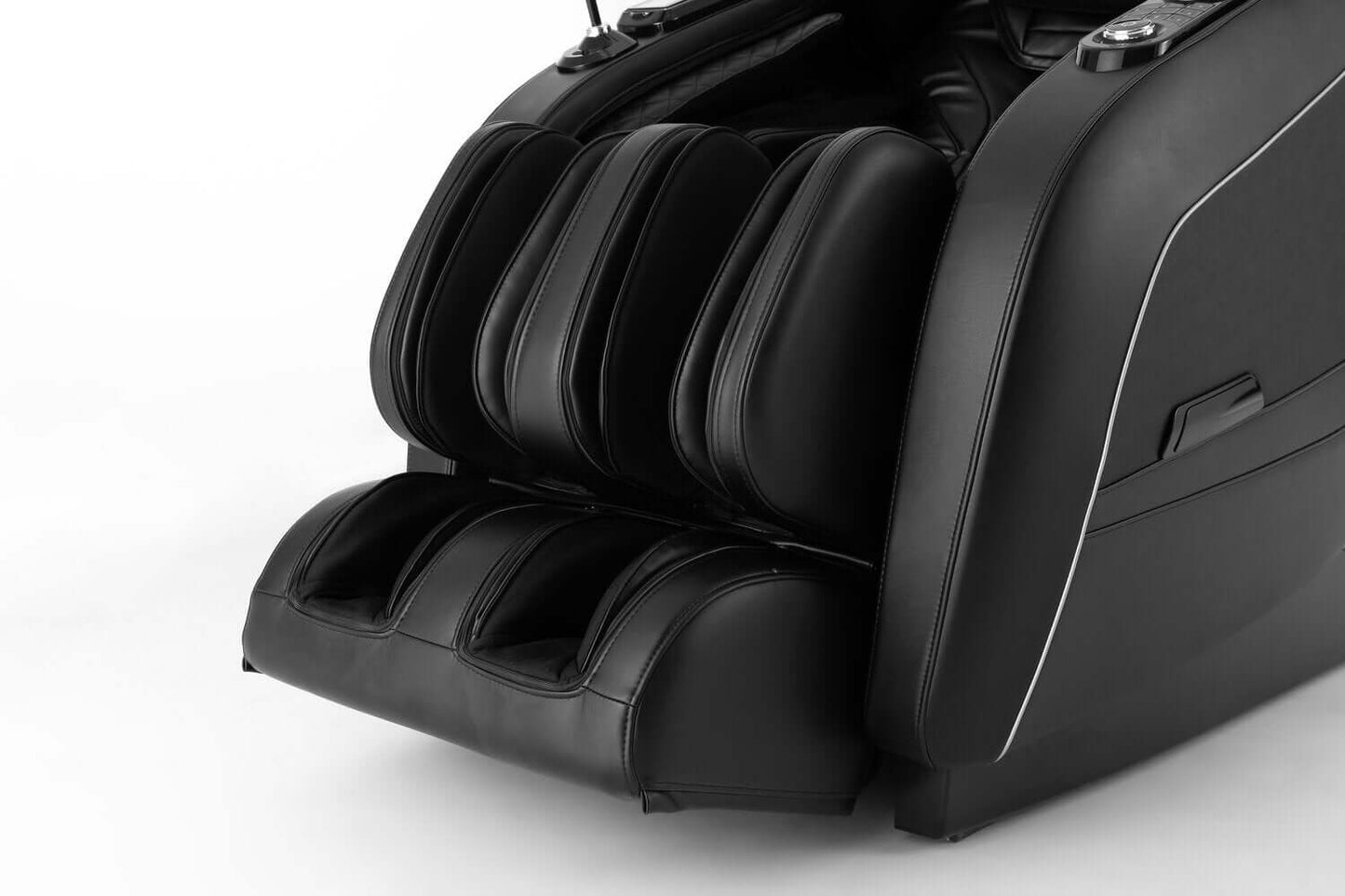 Close-up of the TRU Majestic 4D Massage Chair, showcasing the plush massage modules and sleek design.