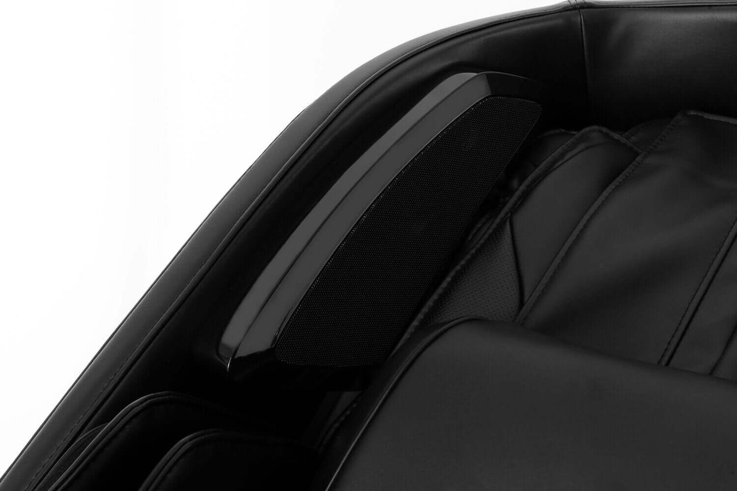Close-up of TRU Majestic 4D Massage Chair armrest, showcasing its sleek design and comfort features.