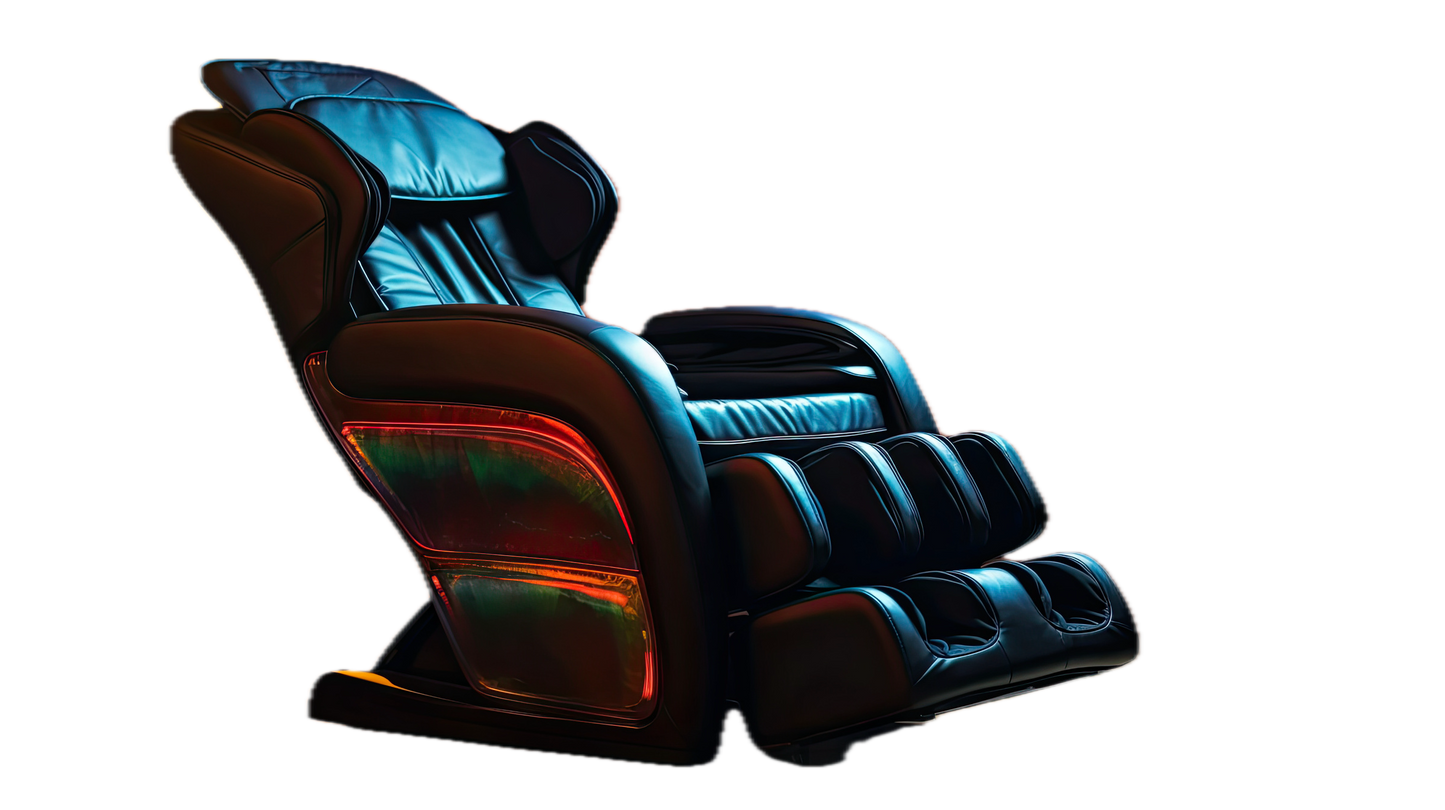 Massage Chair 4D Black Shiny