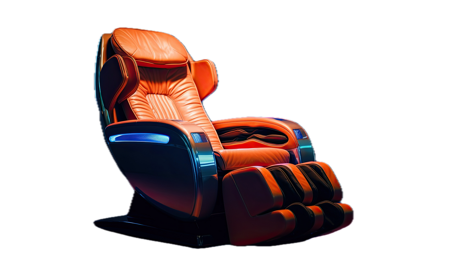 Massage Chair 3D Orange Black