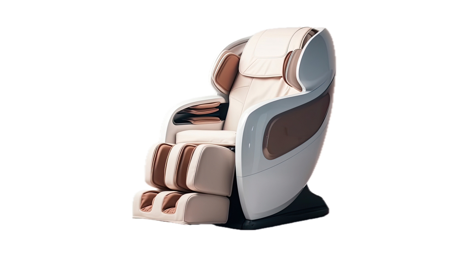 Massage Chair 4D White Beige