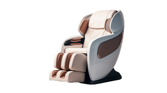 Massage Chair 4D White Beige