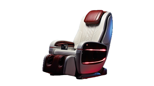 Massage Chair 4D White Red